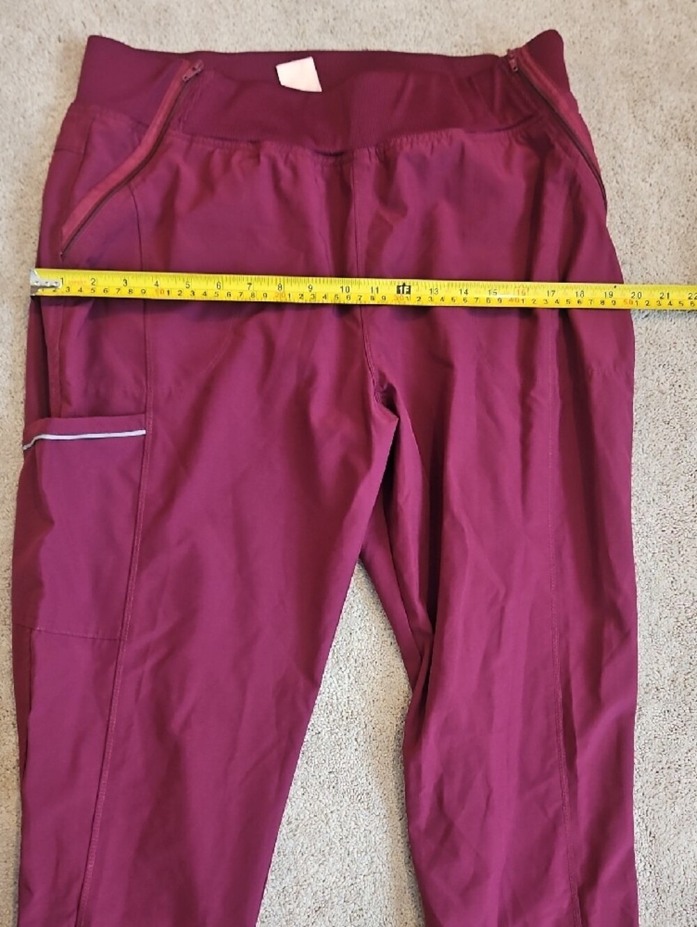 Women's Scrub Set Jogger Pants - Burgundy/Fuschia - Picture 10 of 13